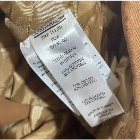 Good American Chore Dropped Shoulder Utility Jacket in Camel Brown Size 1X NWT - Picture 8 of 9
